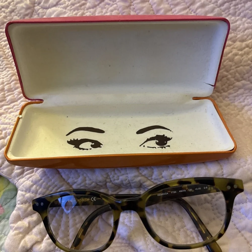 Kate Spade Rebecca TT20 Reading Glasses +2.00 Square Tortoise Eyeglasses 49()